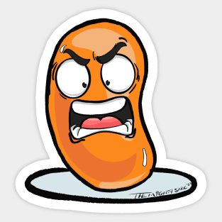 Angry Bean 01 Sticker